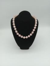 2 Pink Faux Pearl Necklaces