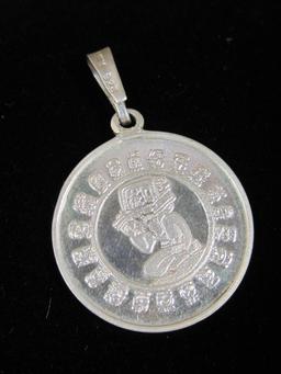 Sterling Silver Mexico Coin Pendant