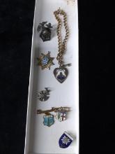 Assorted Pins/Pendants & Bracelet