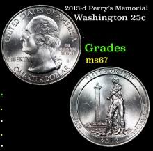 2013-d Perry's Memorial Washington Quarter 25c Grades GEM++ Unc