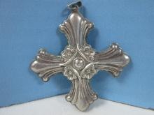 1985 Annual Reed & Barton Sterling Silver Christmas Cross Ornament-Wgt 11.89G+/-,Ret. $159.95