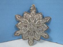1993 Annual Towle Sterling Silver Old Master Snowflake Ornament-Wgt. 17.77G+/-, Ret. $60.00