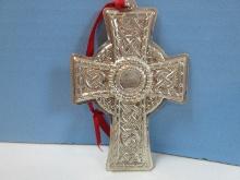 2004 Annual Reed & Barton Sterling Silver Christmas Cross Ornament-Wgt. 26.5G+/-, Ret. $135