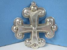 2015 Annual Reed & Barton Sterling Silver Christmas Cross Ornament 45th Edition-Wgt.