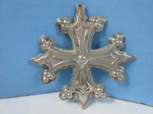1998 Annual Reed & Barton Sterling Silver Christmas Cross Ornament-Wgt. 19.10G+/-, Ret. $96.95