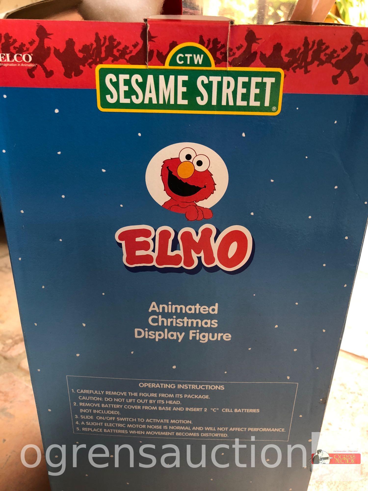 Christmas animated display figure - Sesame Street "Elmo", new in box, 16"h