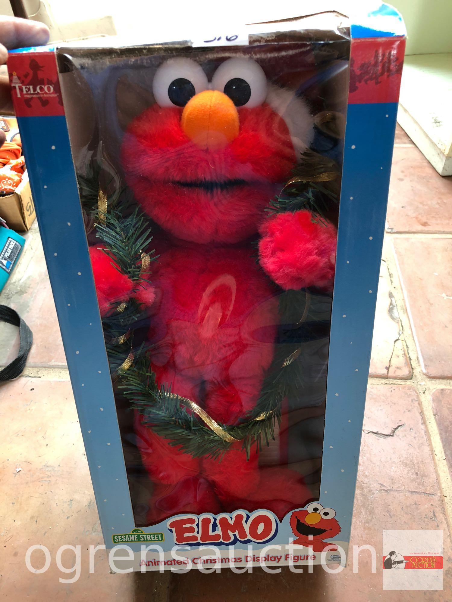 Christmas animated display figure - Sesame Street "Elmo", new in box, 16"h