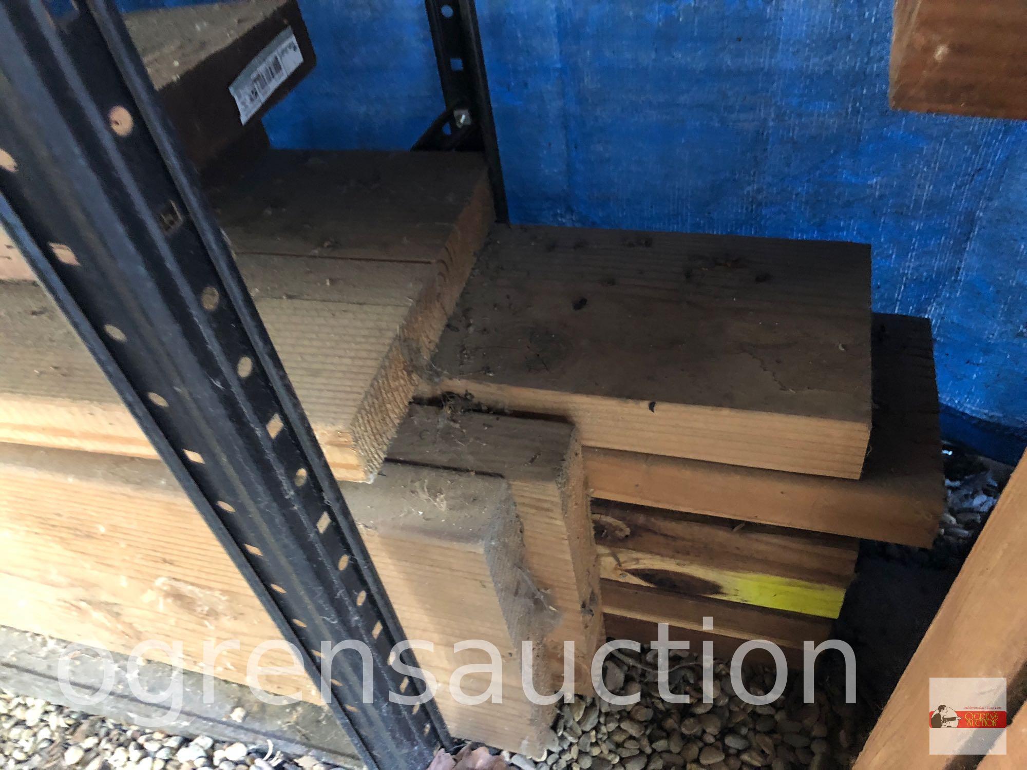 Building Supplies - misc. wood and metal storage racks