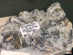 Quartz Crystal - Pyrite, Peru 3.5"wx2.5"w