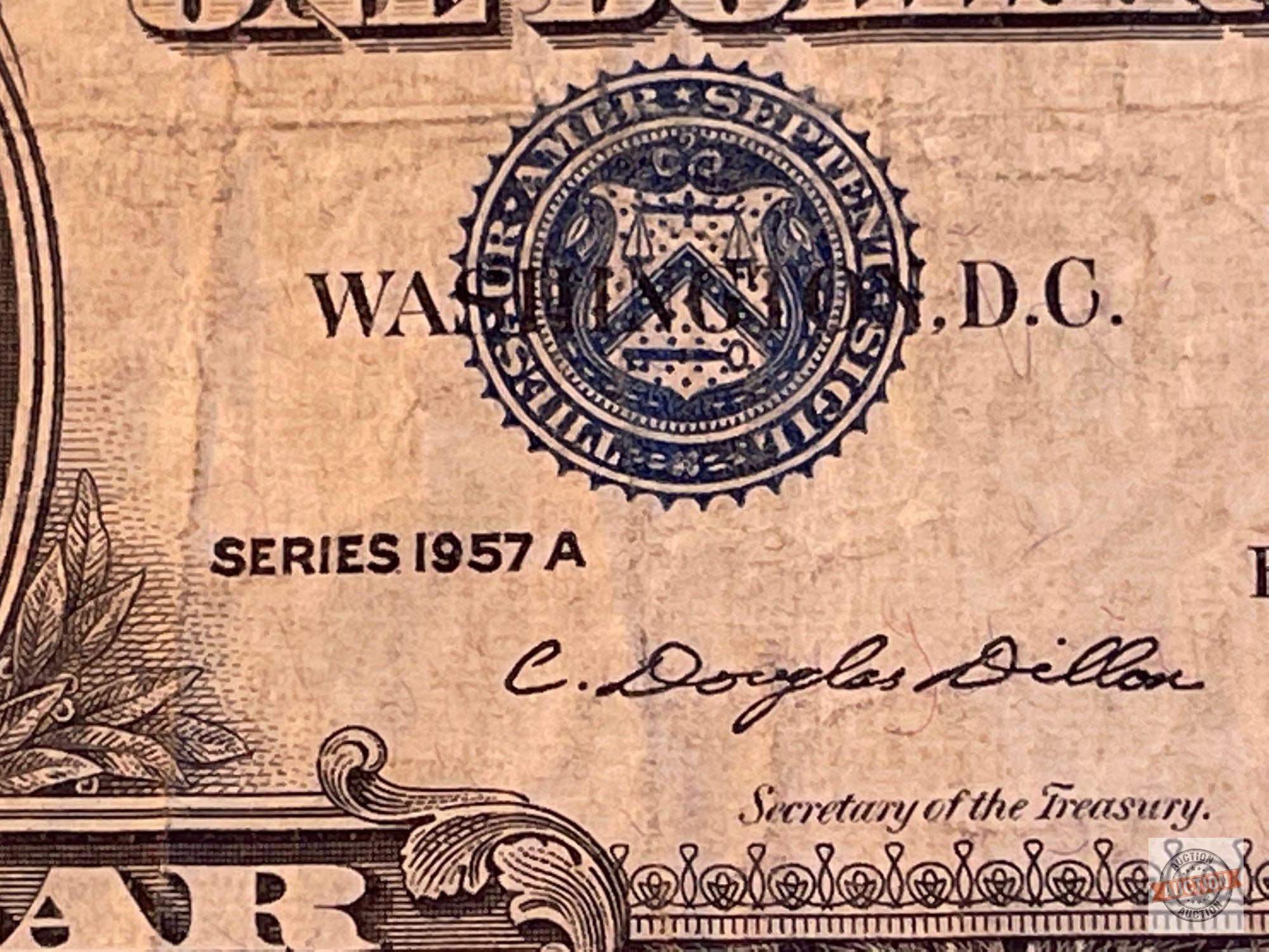 Currency - 1957-A US $1 Silver Certificate Blue Seal
