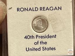 Coins - 2 - Ronald Reagan 40th Pres. of the US Sterling silver Franklin Mint 10mm & 197Franklin Mint