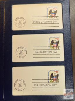 Coins - 1977 Official Inaugural Day Medallic/Postal Commemorative Jimmy Carter silver medal & 3 post