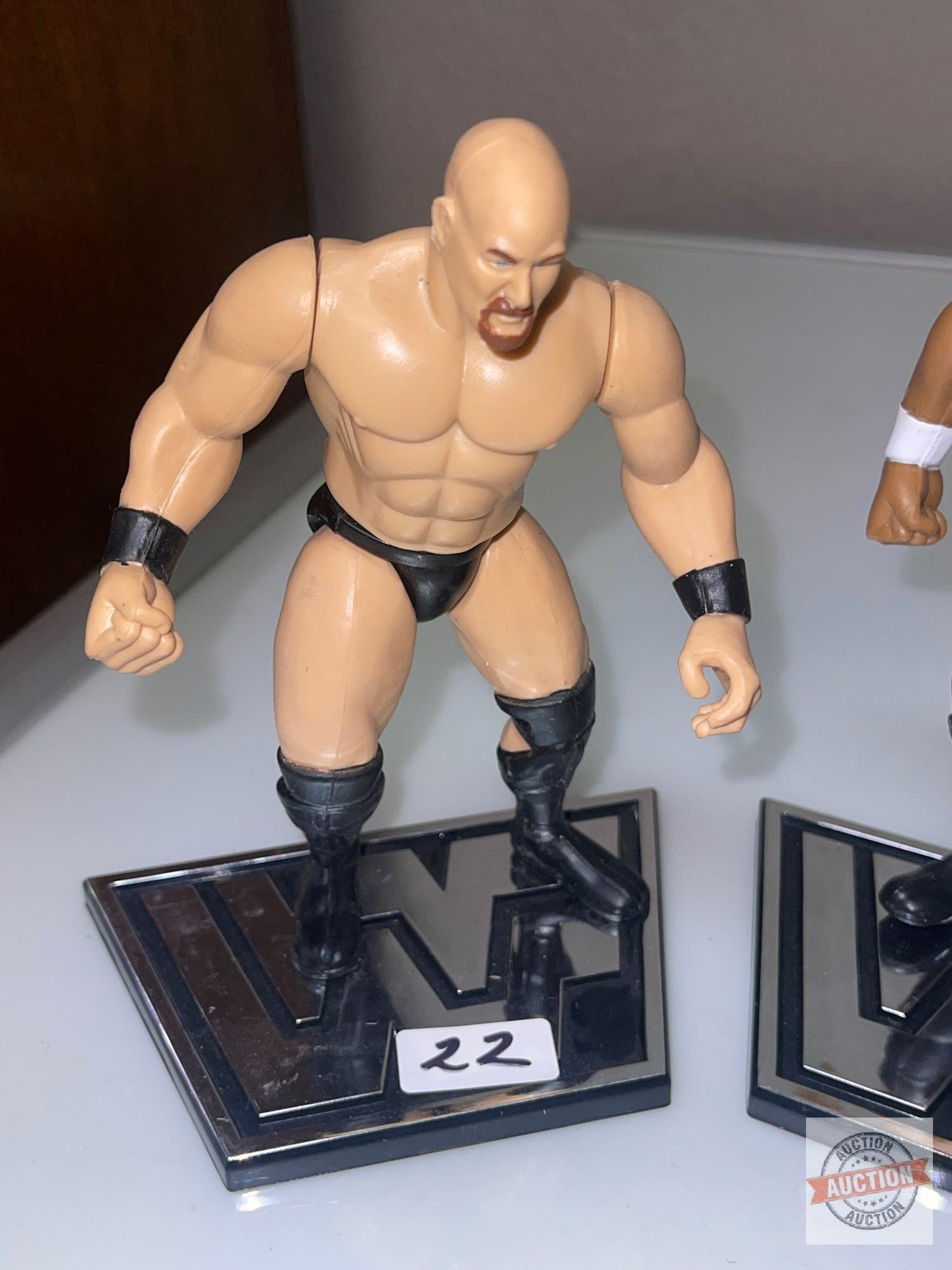 Toys - WWF 5 Wrestling Auction Figures, 1996, 6", 4 stands, 5x's the money
