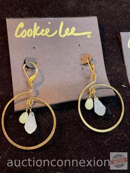 Jewelry - Earrings, 3 pair Cookie Lee pierced earrings