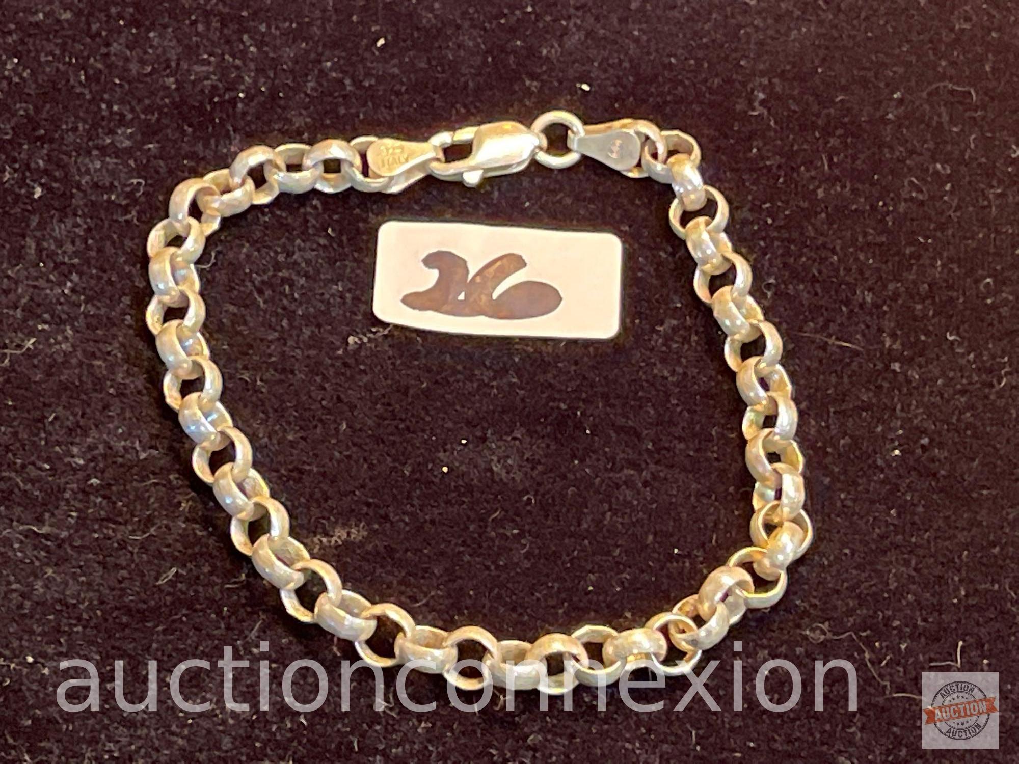 Jewelry - Bracelet, sterling, 12.6 grams