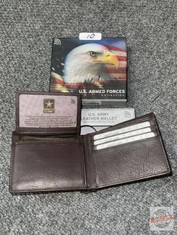 US Army Genuine leather wallet in orig. box, US Armed Forces Collection