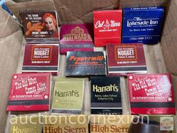 Matchbooks - assorted casino advertising matchbooks and vintage pipe