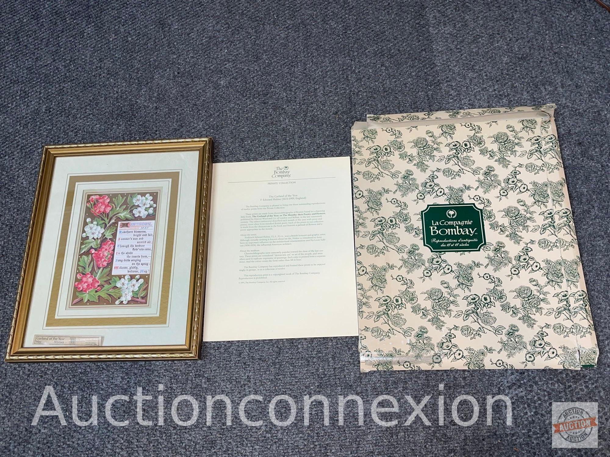 9x's the money - The Bombay Company "Garland of the Year" Chromolithographs