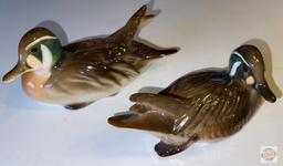 Duck Figurines - 2 porcelain made in Russia, 6x3x3h