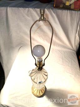 Vintage Princess House lead crystal table lamp