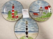 3 lighthouse collector plates