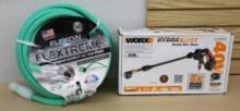 Flexon Flextreme 100' Garden Hose and Hydro Shot Portable Power Cleaner