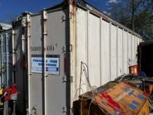 40' Storage Container Conex Box w/Spotlight, Fan, Vent & Electrical (Roof has some leak spots -