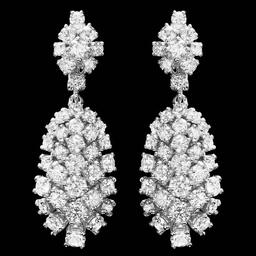 14k Gold 5.32ct Diamond Earrings
