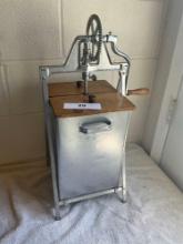 metal butter churn w/stand