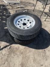 2-15" Trailer tires & wheels