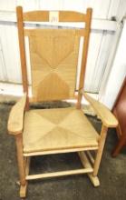 RUSTIC WOVEN ROCKING CHAIR - PICK UP ONLY