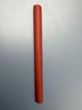 Long 2 1/8" Red Straw Bead, Susquehannock, Found Oscar Leibhart Site, York Co PA 1665-1682, by Donal