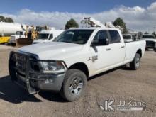 (Castle Rock, CO) 2017 RAM 3500 4x4 Crew-Cab Pickup Truck Runs & Moves) (Missing Tailgate, Minor Bod