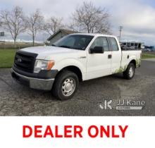 2014 Ford F150 Extended-Cab Pickup Truck Runs & Moves, Passenger Side Damaged, Tires Have Low Tread,