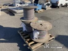 Pallet with (3) Reels of Cable NOTE: This unit is being sold AS IS/WHERE IS via Timed Auction and is