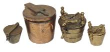 Apothecary Nesting Weights (4), three 18th/19th C. brass closing weights &