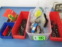 ASSORTED END MILLS & DRILL BITS