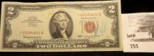 Series 1963 $2 U.S. Note, Inking on obverse, Red Seal. Scarce Star replacement note.