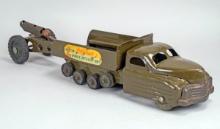 Buddy L Half Track Mobile Artillery Unit w/ Cannon, Ca. 1950