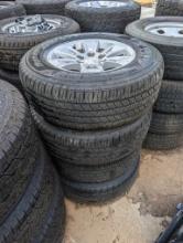 (4) DYNAPRO HT P255/70R17 TIRES ON RIMS