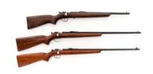 Lot of Three (3) Winchester Model 67-A Bolt-Action .22 Rifles