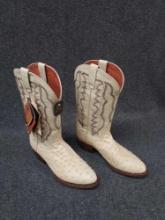 Mens Size 9 Dan Post Leather Cowboy Boots