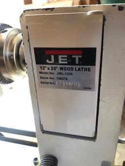 Jet 12 x 20 wood lathe