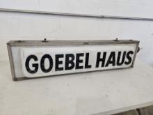 Goebel Haus Double Sided Lighted Sign 1'x51"