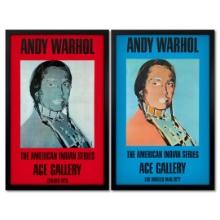 Andy Warhol (1928-1987) "American Indian Series 2 Piece Set (Red & Blue)" Poster