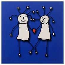 Paul Kostabi "SPRKL Love (Blue)" Limited Edition Giclee on Paper