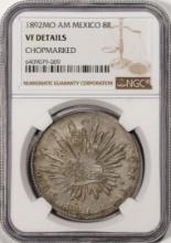 1892MO AM Mexico 8 Reales Silver Coin NGC VF Details Chopmarked