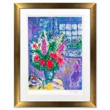 Chagall (1887-1985) "Autoportrait Avec Bouquet" Limited Edition Serigraph on Paper