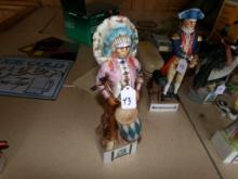 Ski Country Dancers of the Southwest Headress Indian Drummer Decanter