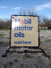 Mobil Motor Oils Sold Here Sign